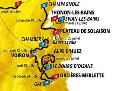 tape 17 Chamb ry Voiron D tail Parcours Carte TDF 2026 tape 17 Chamb ry Voiron D tail Parcours Carte TDF 2026