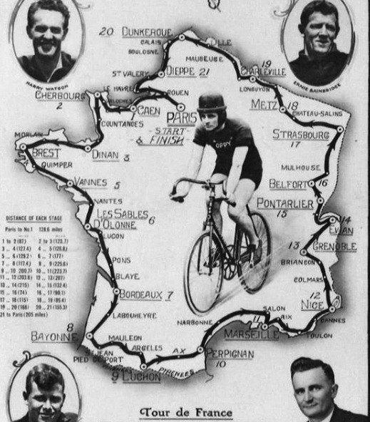 Carte du parcours du Tour de France 1928