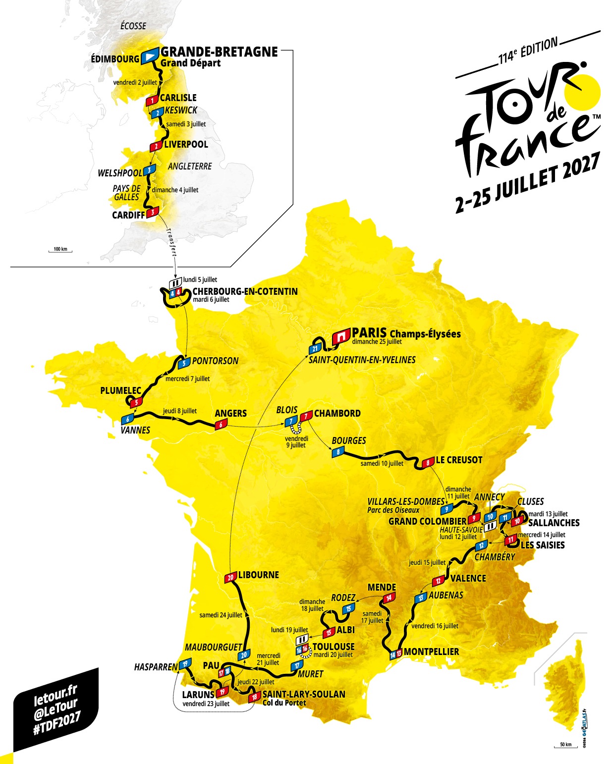 Parcours du Tour de France 2027